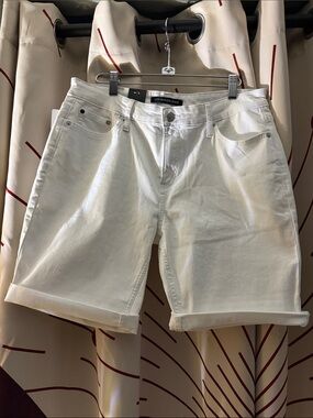Calvin Klein White Rolled-Hem Women's Denim Shorts